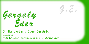 gergely eder business card